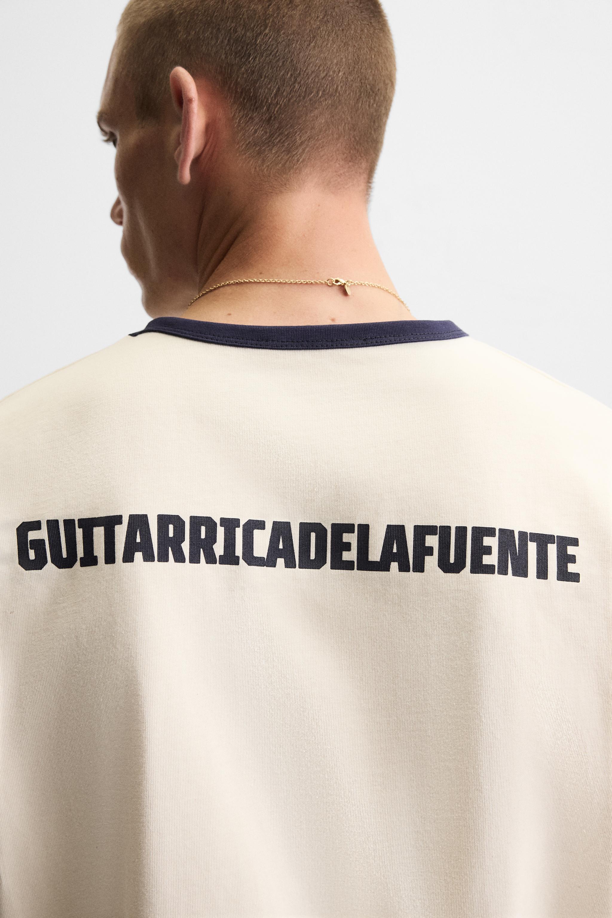 GUITARRICADELAFUENTE PRINTED TEXT T-SHIRT
